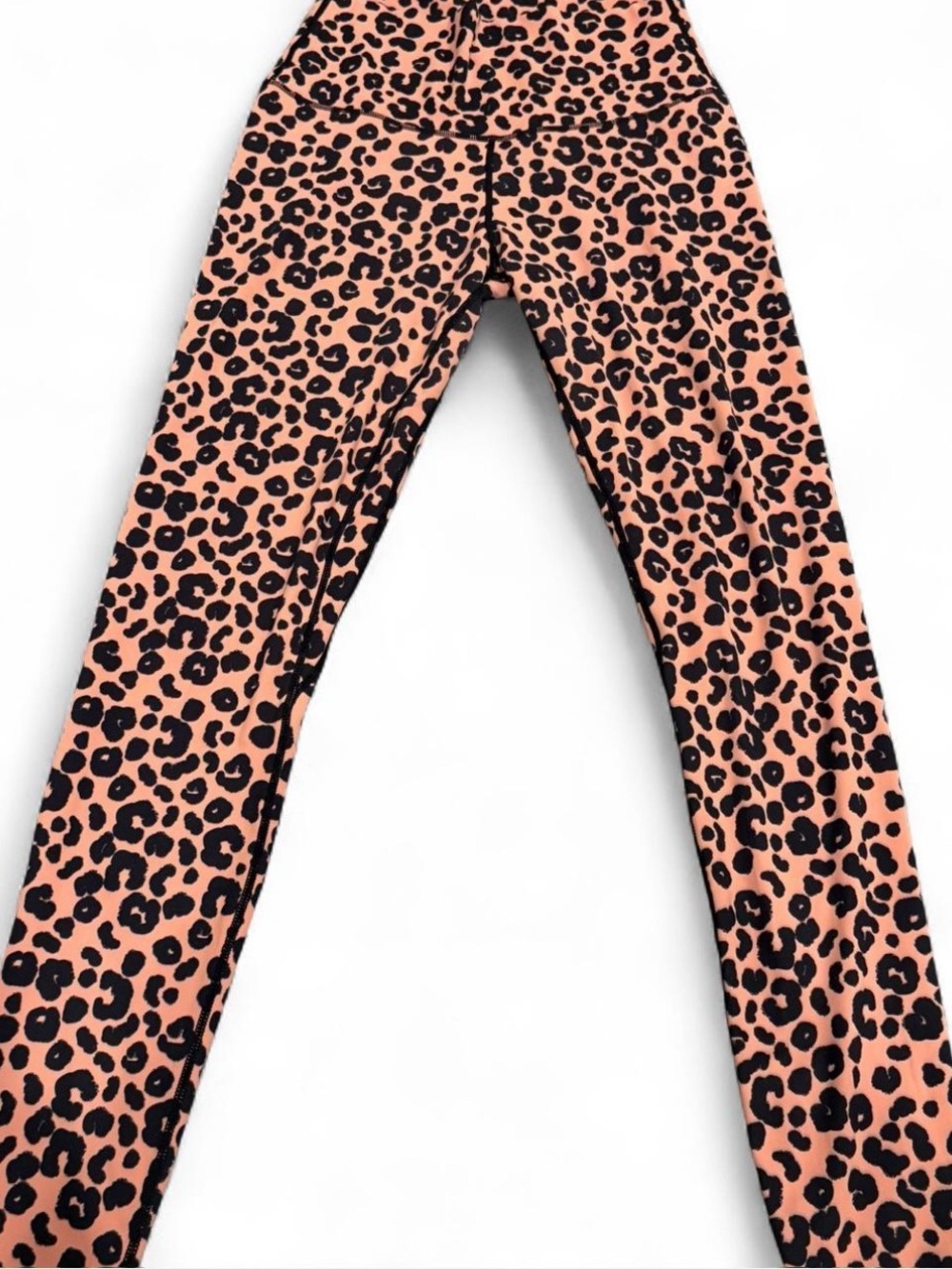 Leopard Print Peach Leggings for Women